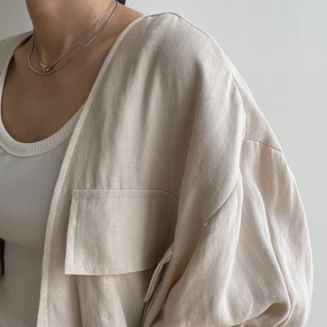 《予約販売》minimal linen jacket/2colors_no0300