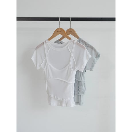 《予約販売》2set sheer accent tee/2colors_nt2315