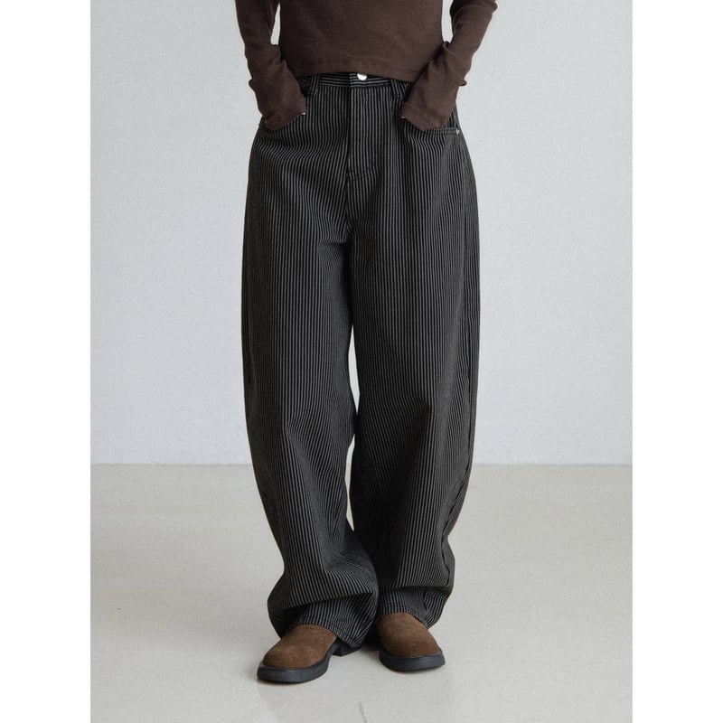 予約販売》stripe cocoon jeans_nj0157 | NOKCHA