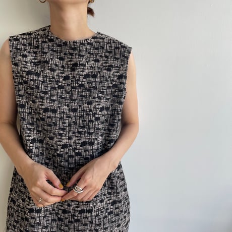 【nokcha original】jacquard all-in-one/black_np0639