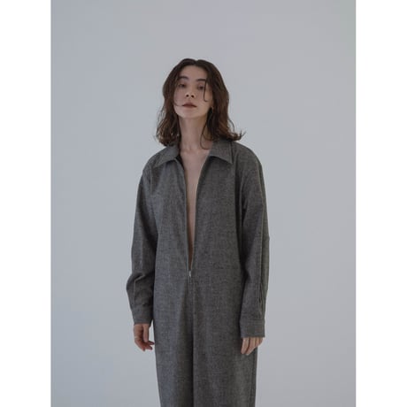 - AUTHENTIC series - classy jumpsuit/melange brown_an0024