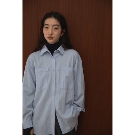 【nokcha original】sleeve accent washer shirt/2colors_nb0224