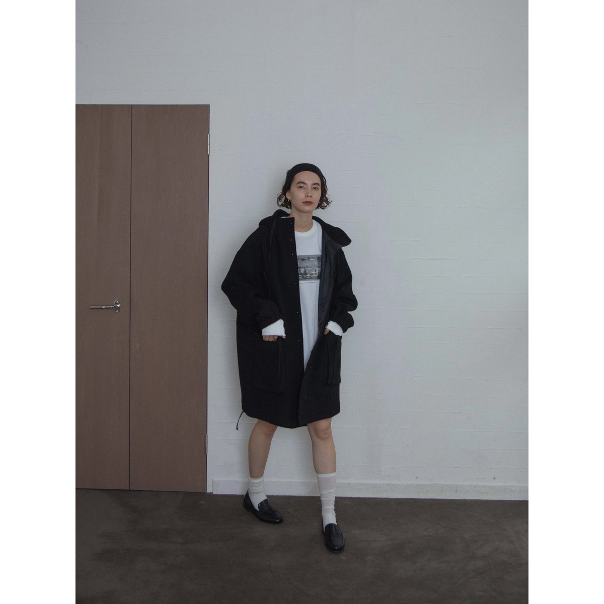 ノクチャ ミリタリーウールコート