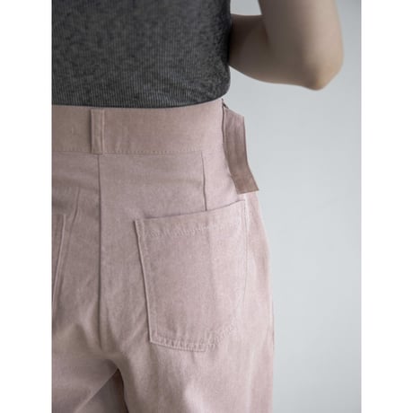 《予約販売》buckle belt pigment pants/2colors_np1005