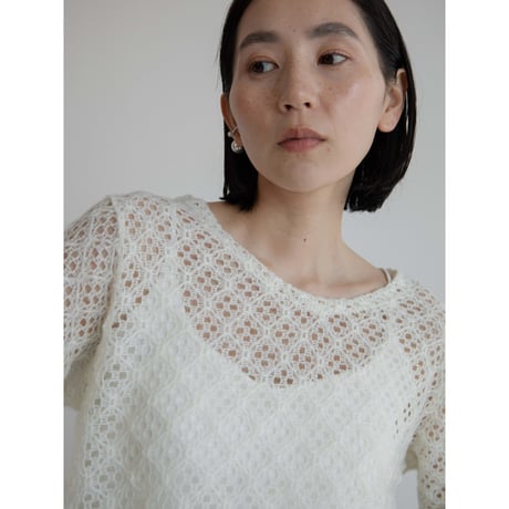 《予約販売》crochet minimal knit tops/2colors_nt2251