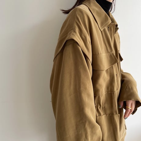 【nokcha original】2way military jacket/olive khaki_no0233