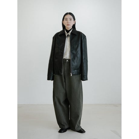《予約販売》accent fake leather jacket(unisex)_no0503
