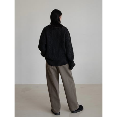 《予約販売》vintage like aran knit pullover/2colors_nt2197