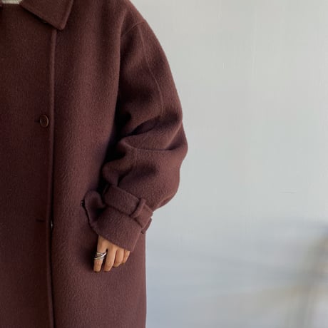 【nokcha original】HANDMADE 2way double coat/deep purple_no0238