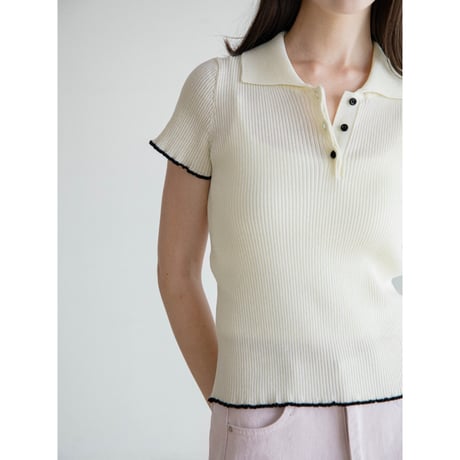 《予約販売》accent color lib knit tops/2colors_nt2581