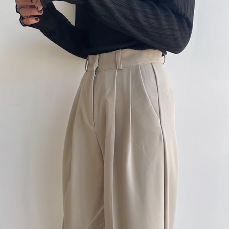 《予約販売》straight tuck wide pants/2colors_np0902