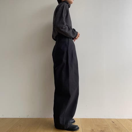 【nokcha original】tuck oval twill pants/ 2colors_np0924