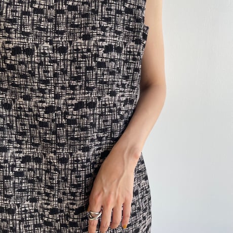 【nokcha original】jacquard all-in-one/black_np0639