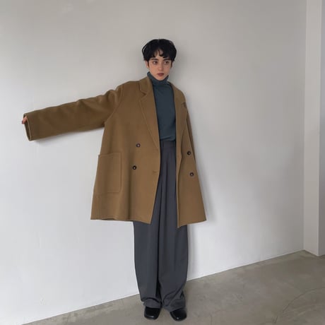 【nokcha original】HAND MADE tailored middle coat/beige_no0306