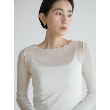 《予約販売》back lace sheer tops/2colors_nt2555
