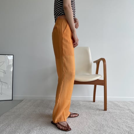 【nokcha original】quality sheer pants/light orange_np0416