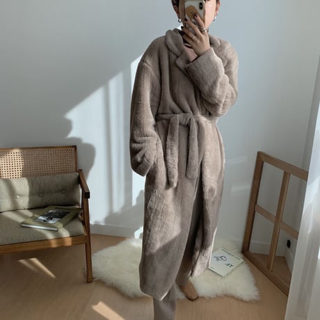 ✳︎予約販売✳︎shaggy gown coat_no0044