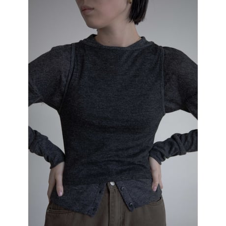 《予約販売》layered mannish tops/2colors_nt2164