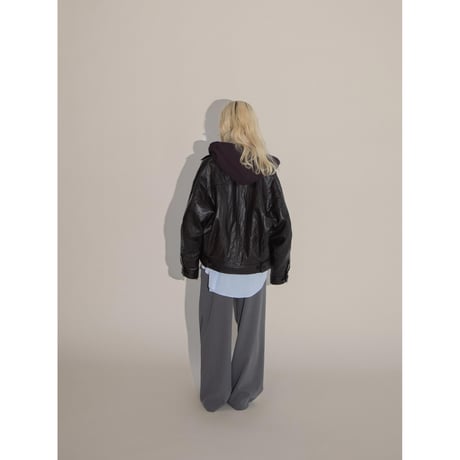 - AUTHENTIC series - old like eco leather jacket/deep brown_an0002