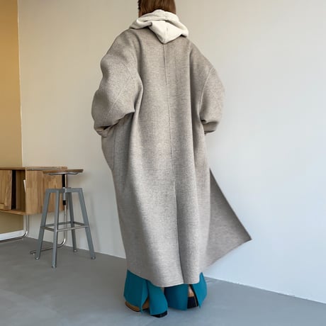 【nokcha original】back slit long pants/turquoise blue_np0452