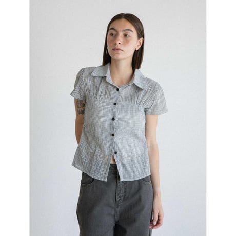 《予約販売》sheer minimal check shirt/2colors_nb0369