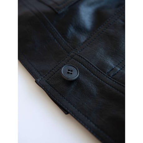 - AUTHENTIC series - old like eco leather jacket/black_an0001