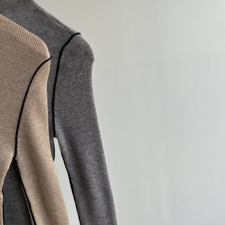 《予約販売》piping lib knit/2colors_nt1557