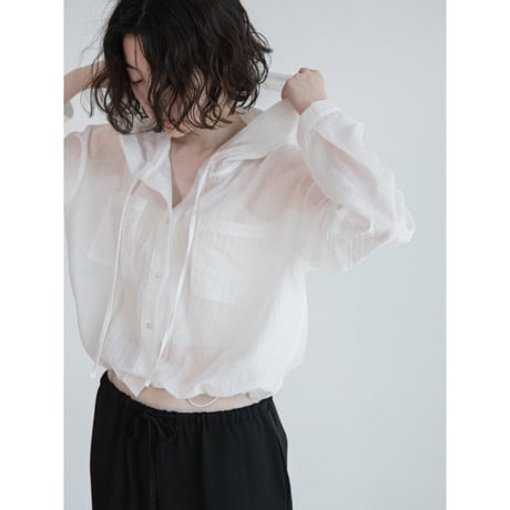 《予約販売》sheer hoodie shirt/2colors_nb0393