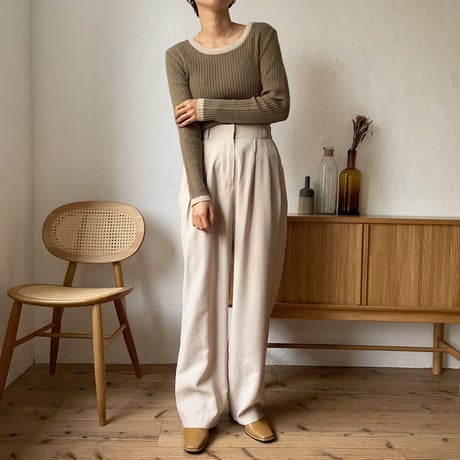 《予約販売》bi-color lib knit/2colors_nt0819