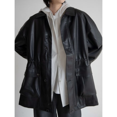 《予約販売》string leather like jacket_no0430