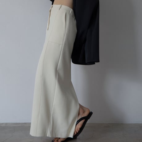 【nokcha original】material long skirt/2colors_ns0086