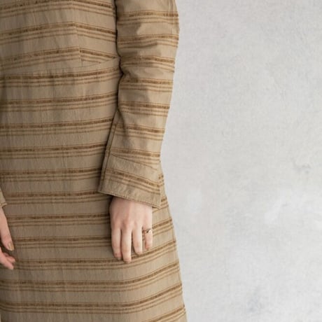 【nokcha original】jacquard lady dress/beige_nd0117