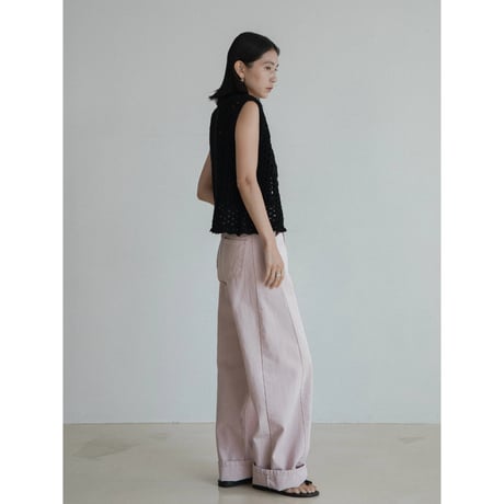 《予約販売》mannish low gauge knit vest/2colors_nt2339