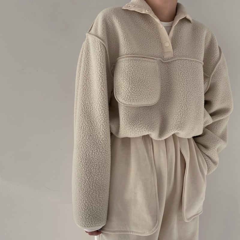 nokcha original】mannish minimal fleece/2colors