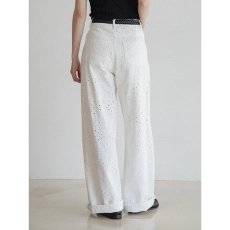 《予約販売》belt set punching jeans_nj0141