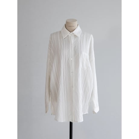 《予約販売》accent stripe sheer shirt/2colors_nb0238
