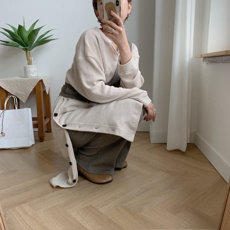 【NOKCHA original】bustier setup/khaki_nt0079