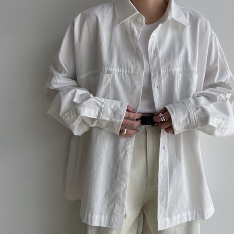 《予約販売》over cotton shirt/2colors_nb0218
