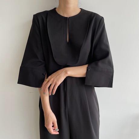【nokcha original】rich jumpsuit/black_np0671