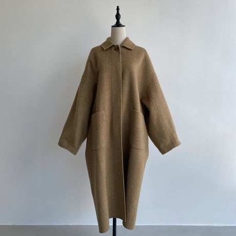 【nokcha original】HAND MADE herringbone over wool coat/beige_no0160