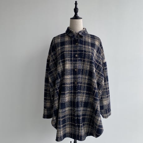 《予約販売》wool check shirt jacket_no0169