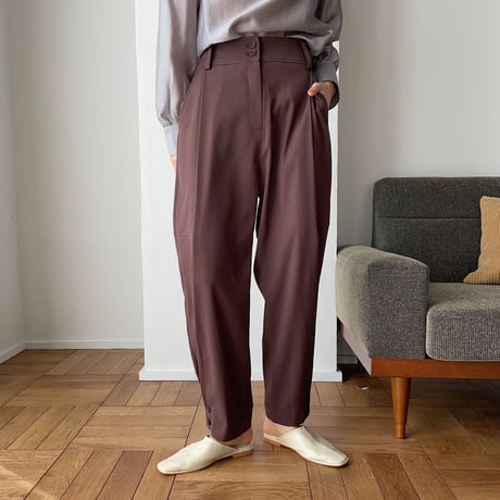 【nokcha original】tuck color pants/purple_np0347