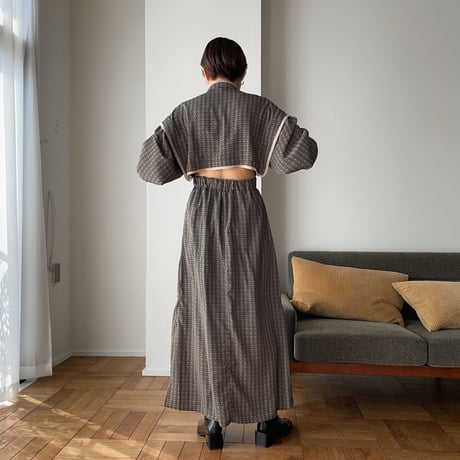 【nokcha original】geometric back open ops/black_nd0094