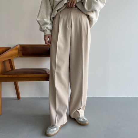 《予約販売》quality worm tuck pants/3colors_np0506