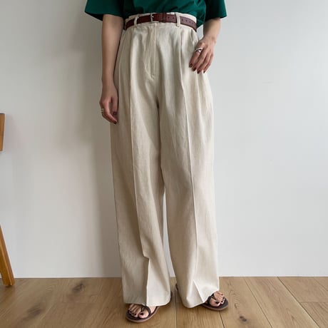 《予約販売》natural linen long pants/2colors_np0585