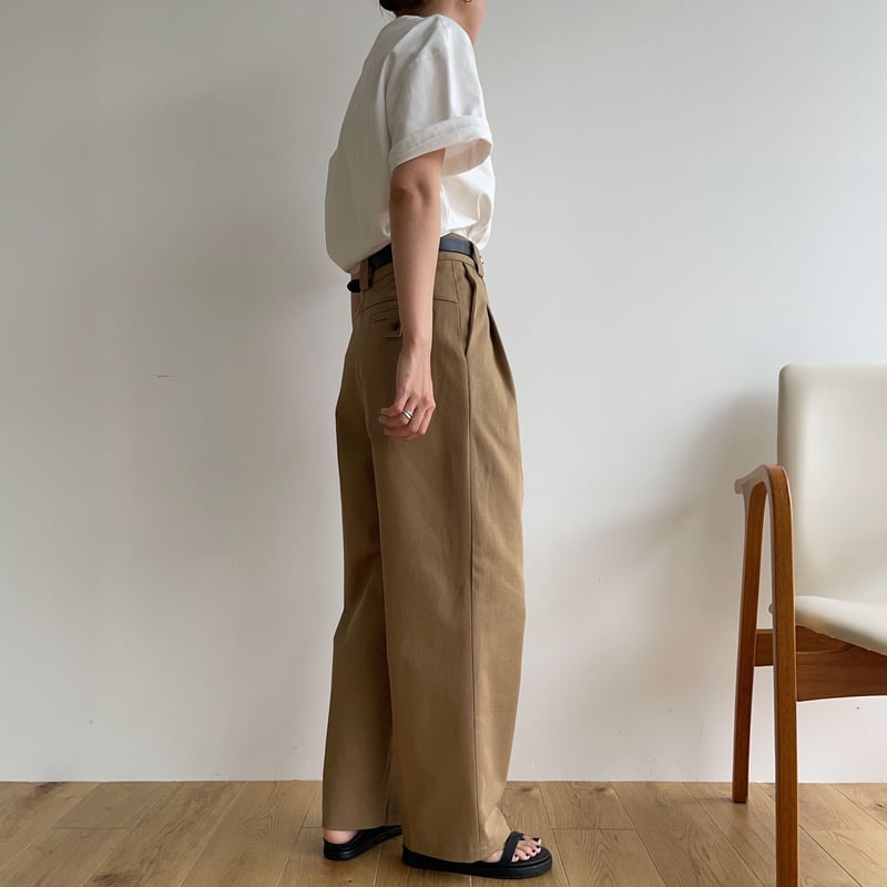 nokcha original】“nc” chino pants/beige_np0611