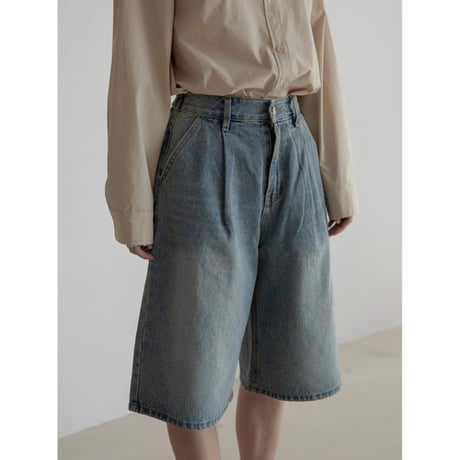 《予約販売》waist mark half denim pants_nj0121