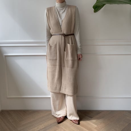 ✳︎予約販売✳︎ rib knit long vest_nt0129