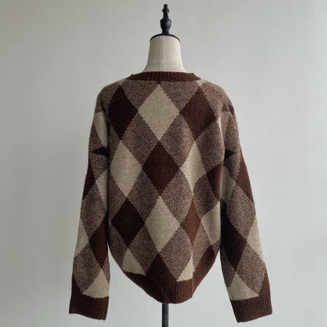 《予約販売》argyle soft knit/2colors_nt1121