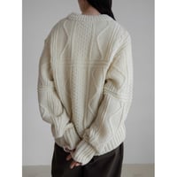 《予約販売》vintage like aran knit pullover/2colors_nt2197